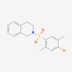 molecular formula C17H18BrNO2S B4080452 2-[(4-bromo-2,5-dimethylphenyl)sulfonyl]-1,2,3,4-tetrahydroisoquinoline 