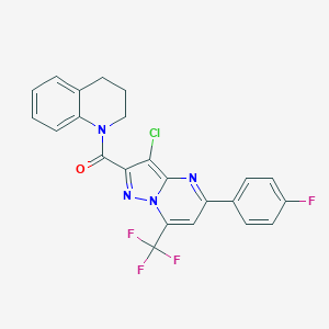 1-{[3-Chloro-5-(4-fluorophenyl)-7-(trifluoromethyl)pyrazolo[1,5-a]pyrimidin-2-yl]carbonyl}-1,2,3,4-tetrahydroquinoline