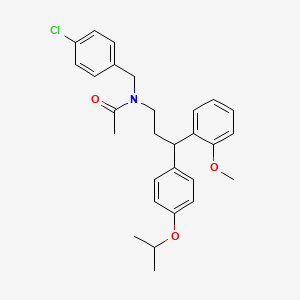 molecular formula C28H32ClNO3 B4080460 N-(4-chlorobenzyl)-N-[3-(4-isopropoxyphenyl)-3-(2-methoxyphenyl)propyl]acetamide 