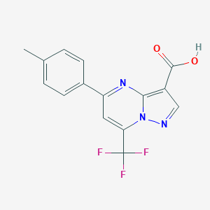 molecular formula C15H10F3N3O2 B408049 5-(4-Methylphenyl)-7-(trifluoromethyl)pyrazolo[1,5-a]pyrimidine-3-carboxylic acid 
