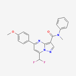 molecular formula C22H18F2N4O2 B4080521 7-(difluoromethyl)-5-(4-methoxyphenyl)-N-methyl-N-phenylpyrazolo[1,5-a]pyrimidine-3-carboxamide 