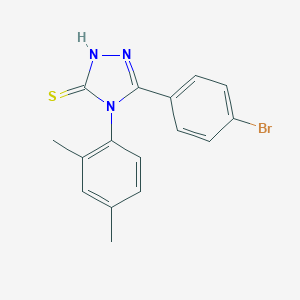 molecular formula C16H14BrN3S B408054 5-(4-bromophenyl)-4-(2,4-dimethylphenyl)-4H-1,2,4-triazole-3-thiol 