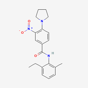 molecular formula C20H23N3O3 B4080577 N-(2-ethyl-6-methylphenyl)-3-nitro-4-(1-pyrrolidinyl)benzamide 