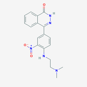 molecular formula C18H19N5O3 B4080586 4-(4-{[2-(dimethylamino)ethyl]amino}-3-nitrophenyl)-1(2H)-phthalazinone 