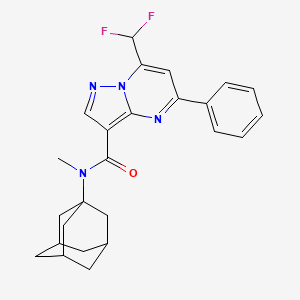 molecular formula C25H26F2N4O B4080603 N-1-adamantyl-7-(difluoromethyl)-N-methyl-5-phenylpyrazolo[1,5-a]pyrimidine-3-carboxamide 
