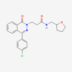 molecular formula C22H22ClN3O3 B4080632 3-[4-(4-chlorophenyl)-1-oxo-2(1H)-phthalazinyl]-N-(tetrahydro-2-furanylmethyl)propanamide 