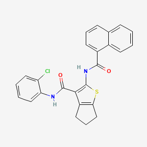 molecular formula C25H19ClN2O2S B4080641 N-(2-chlorophenyl)-2-(1-naphthoylamino)-5,6-dihydro-4H-cyclopenta[b]thiophene-3-carboxamide 