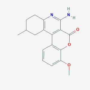 molecular formula C18H18N2O3 B4080663 7-amino-4-methoxy-11-methyl-9,10,11,12-tetrahydro-6H-chromeno[3,4-c]quinolin-6-one 