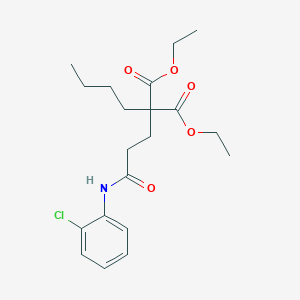 molecular formula C20H28ClNO5 B408067 Diethyl butyl{3-[(2-chlorophenyl)amino]-3-oxopropyl}propanedioate 