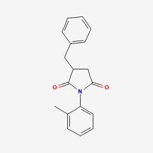 molecular formula C18H17NO2 B4080686 3-benzyl-1-(2-methylphenyl)-2,5-pyrrolidinedione 