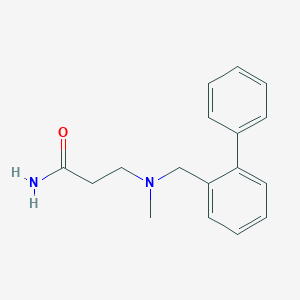 molecular formula C17H20N2O B4080718 3-[(biphenyl-2-ylmethyl)(methyl)amino]propanamide 