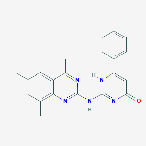 6-Phenyl-2-[(4,6,8-trimethyl-2-quinazolinyl)amino]-4-pyrimidinol