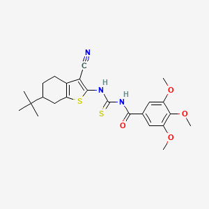 N-{[(6-tert-butyl-3-cyano-4,5,6,7-tetrahydro-1-benzothien-2-yl)amino]carbonothioyl}-3,4,5-trimethoxybenzamide