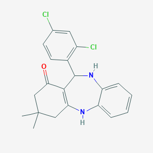 molecular formula C21H20Cl2N2O B408077 11-(2,4-二氯苯基)-3,3-二甲基-2,3,4,5,10,11-六氢-1H-二苯并[b,e][1,4]二氮杂卓-1-酮 CAS No. 329206-31-7