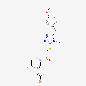 N-(4-bromo-2-isopropylphenyl)-2-{[5-(4-methoxybenzyl)-4-methyl-4H-1,2,4-triazol-3-yl]thio}acetamide