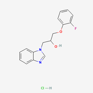 molecular formula C16H16ClFN2O2 B4080781 1-(1H-benzimidazol-1-yl)-3-(2-fluorophenoxy)-2-propanol hydrochloride 