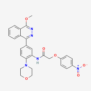 molecular formula C27H25N5O6 B4080813 N-[5-(4-methoxy-1-phthalazinyl)-2-(4-morpholinyl)phenyl]-2-(4-nitrophenoxy)acetamide 