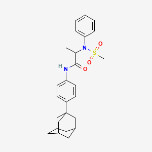 molecular formula C26H32N2O3S B4080824 N~1~-[4-(1-adamantyl)phenyl]-N~2~-(methylsulfonyl)-N~2~-phenylalaninamide 