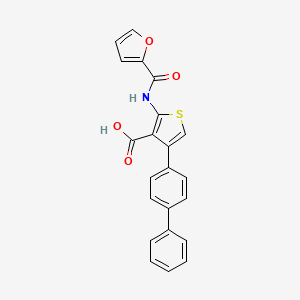 molecular formula C22H15NO4S B4080828 4-(4-biphenylyl)-2-(2-furoylamino)-3-thiophenecarboxylic acid 