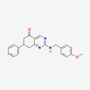 molecular formula C22H21N3O2 B4080843 2-[(4-methoxybenzyl)amino]-7-phenyl-7,8-dihydro-5(6H)-quinazolinone 