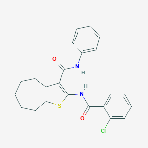 2-[(2-chlorobenzoyl)amino]-N-phenyl-5,6,7,8-tetrahydro-4H-cyclohepta[b]thiophene-3-carboxamide