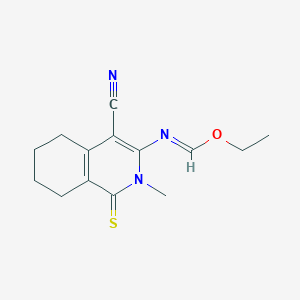 molecular formula C14H17N3OS B4080859 ethyl (4-cyano-2-methyl-1-thioxo-1,2,5,6,7,8-hexahydro-3-isoquinolinyl)imidoformate 