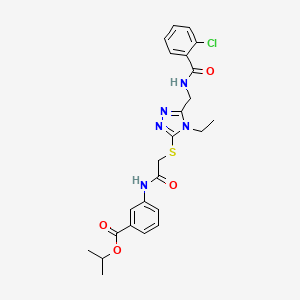 isopropyl 3-({[(5-{[(2-chlorobenzoyl)amino]methyl}-4-ethyl-4H-1,2,4-triazol-3-yl)thio]acetyl}amino)benzoate