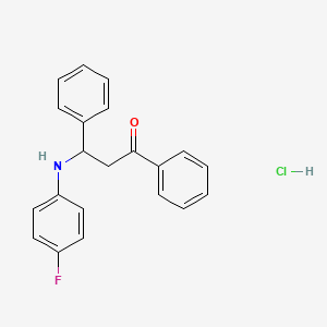 molecular formula C21H19ClFNO B4080870 3-[(4-fluorophenyl)amino]-1,3-diphenyl-1-propanone hydrochloride 
