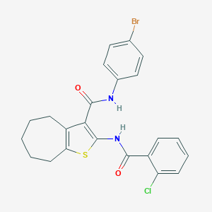 N-(4-bromophenyl)-2-[(2-chlorobenzoyl)amino]-5,6,7,8-tetrahydro-4H-cyclohepta[b]thiophene-3-carboxamide