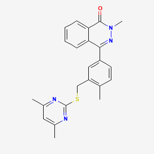 4-(3-{[(4,6-dimethyl-2-pyrimidinyl)thio]methyl}-4-methylphenyl)-2-methyl-1(2H)-phthalazinone
