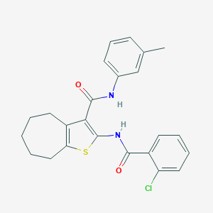 2-[(2-chlorobenzoyl)amino]-N-(3-methylphenyl)-5,6,7,8-tetrahydro-4H-cyclohepta[b]thiophene-3-carboxamide