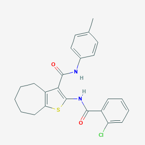 2-[(2-chlorobenzoyl)amino]-N-(4-methylphenyl)-5,6,7,8-tetrahydro-4H-cyclohepta[b]thiophene-3-carboxamide