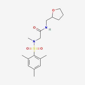 molecular formula C17H26N2O4S B4080978 N~2~-(mesitylsulfonyl)-N~2~-methyl-N~1~-(tetrahydro-2-furanylmethyl)glycinamide 