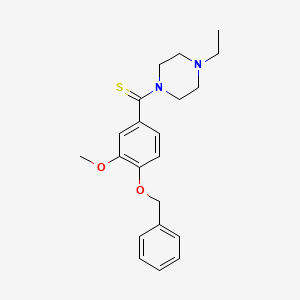 molecular formula C21H26N2O2S B4080992 1-{[4-(benzyloxy)-3-methoxyphenyl]carbonothioyl}-4-ethylpiperazine 