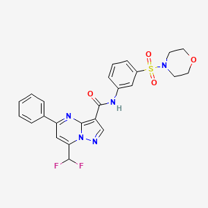 molecular formula C24H21F2N5O4S B4080994 7-(difluoromethyl)-N-[3-(4-morpholinylsulfonyl)phenyl]-5-phenylpyrazolo[1,5-a]pyrimidine-3-carboxamide 