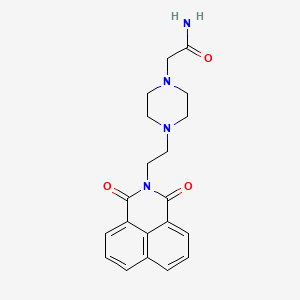 molecular formula C20H22N4O3 B4081016 2-{4-[2-(1,3-dioxo-1H-benzo[de]isoquinolin-2(3H)-yl)ethyl]-1-piperazinyl}acetamide 