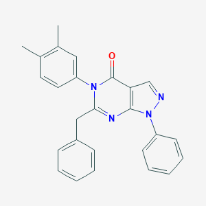 molecular formula C26H22N4O B408102 6-benzyl-5-(3,4-dimethylphenyl)-1-phenyl-1,5-dihydro-4H-pyrazolo[3,4-d]pyrimidin-4-one 
