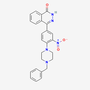 molecular formula C25H23N5O3 B4081065 4-[4-(4-benzyl-1-piperazinyl)-3-nitrophenyl]-1(2H)-phthalazinone 
