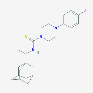 molecular formula C23H32FN3S B4081068 N-[1-(1-adamantyl)ethyl]-4-(4-fluorophenyl)-1-piperazinecarbothioamide 
