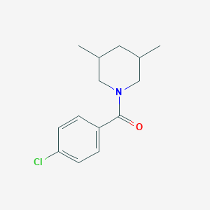 molecular formula C14H18ClNO B408108 1-(4-Chlorobenzoyl)-3,5-dimethylpiperidine 