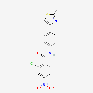 2-chloro-N-[4-(2-methyl-1,3-thiazol-4-yl)phenyl]-4-nitrobenzamide