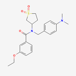 molecular formula C22H28N2O4S B4081120 N-[4-(dimethylamino)benzyl]-N-(1,1-dioxidotetrahydro-3-thienyl)-3-ethoxybenzamide 