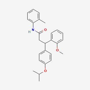 molecular formula C26H29NO3 B4081139 3-(4-isopropoxyphenyl)-3-(2-methoxyphenyl)-N-(2-methylphenyl)propanamide 