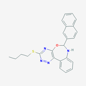 3-(Butylsulfanyl)-6-(2-naphthyl)-6,7-dihydro[1,2,4]triazino[5,6-d][3,1]benzoxazepine