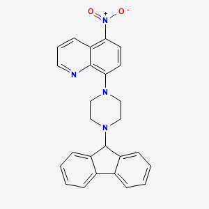 molecular formula C26H22N4O2 B4081182 8-[4-(9H-fluoren-9-yl)-1-piperazinyl]-5-nitroquinoline 