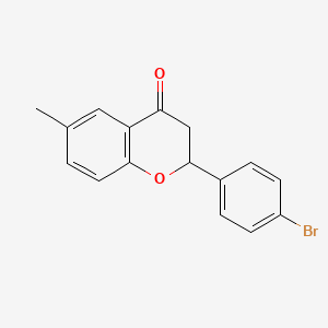 molecular formula C16H13BrO2 B4081188 2-(4-bromophenyl)-6-methyl-2,3-dihydro-4H-chromen-4-one 