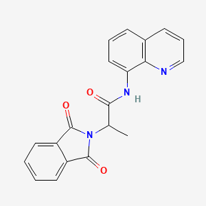 molecular formula C20H15N3O3 B4081205 2-(1,3-dioxo-1,3-dihydro-2H-isoindol-2-yl)-N-8-quinolinylpropanamide 