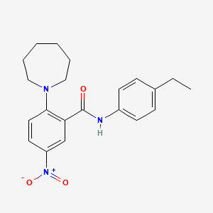 molecular formula C21H25N3O3 B4081213 2-(1-azepanyl)-N-(4-ethylphenyl)-5-nitrobenzamide 
