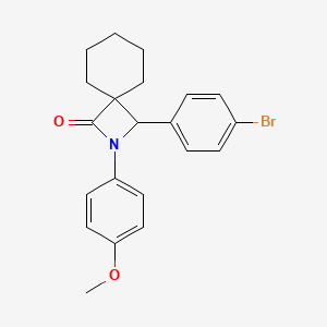 molecular formula C21H22BrNO2 B4081221 3-(4-bromophenyl)-2-(4-methoxyphenyl)-2-azaspiro[3.5]nonan-1-one 