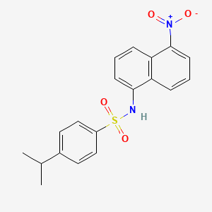 molecular formula C19H18N2O4S B4081245 4-isopropyl-N-(5-nitro-1-naphthyl)benzenesulfonamide 